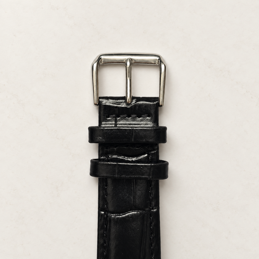 Bracelet croco noir – boucle et passants