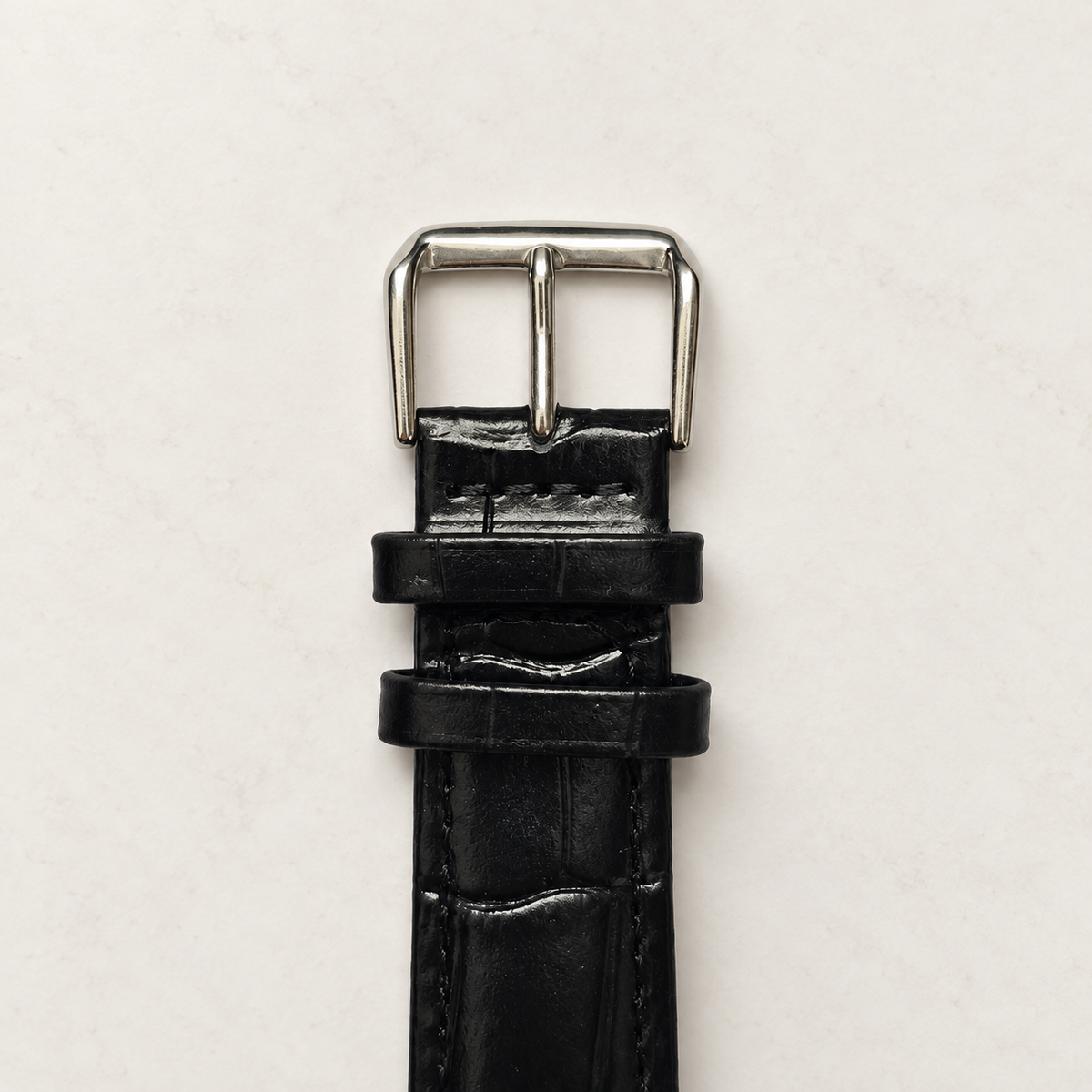 Bracelet croco noir – boucle et passants